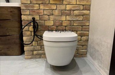 Интерьер квартиры с декоративным кирпичом Loft R-4