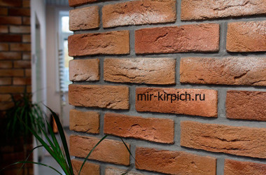 Декоративный кирпич Дижон 778 в интерьере библиотеки