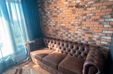 Декоративный кирпич Мадрид 485 в интерьере квартиры