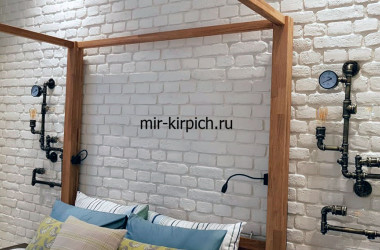 Loft-спальня с декоративным кирпич Ivory
