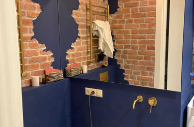 Декоративный кирпич Red Brick в интерьере квартиры
