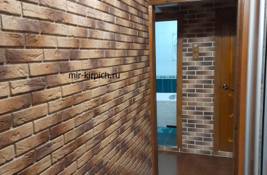Декоративный кирпич Дерри Брик 388-40 в интерьере квартиры