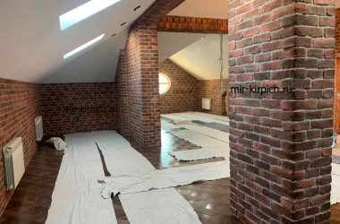 Чердак в стиле Loft с декоративным кирпич Охта