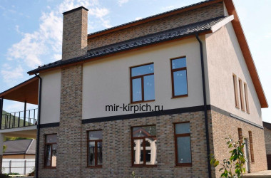 Облицовка фасада декоративной плиткой Оксфорд Брик 140-10