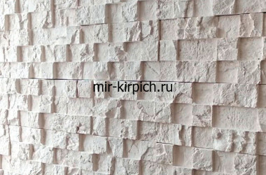 Облицовка балкона гипсовой плиткой 3D Мозаика Белый