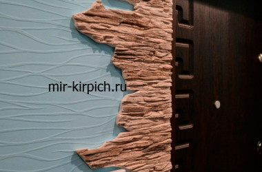Гипсовый сланец Сланец Тонкослойный Аликанте в интерьере прихожей
