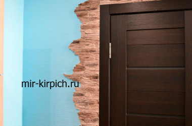 Гипсовый сланец Сланец Тонкослойный Аликанте в интерьере прихожей