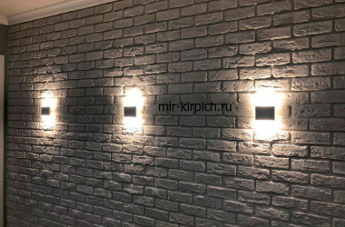 Декоративный кирпич Бремен Брик 305-00 в интерьере комнаты