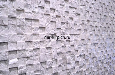 3D мозаика Белая скала в отделке стены комнаты